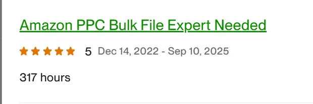 Five-star client review on our Upwork profile.