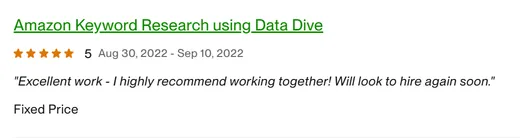 Verified client review on the E-Com Cabin Upwork profile