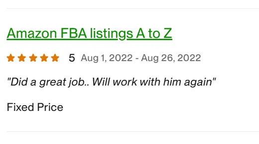 Verified client review on the E-Com Cabin Upwork profile